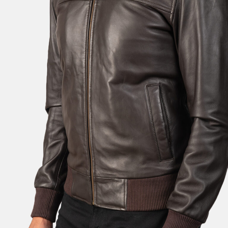Mens Air Rolf Brown Leather Bomber Jacket7-9-1568642330724